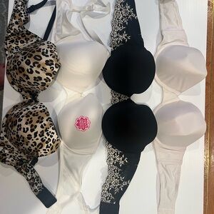 Elegant Women's Intimates Set - Black, White, and Leopard Print